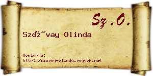 Szávay Olinda névjegykártya